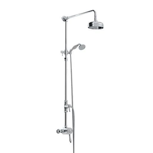 Bristan 1901 Exposed Sequential Chrome Shower Valve with Rigid Riser Kit N2 Sqshxdiv C