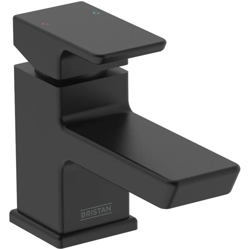 Bristan - Cobalt Mono Basin Mixer Tap with Clicker Waste Black Monobloc Tap