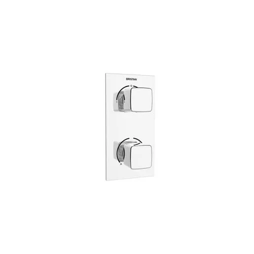 Bristan - Cobalt Thermostatic Recessed Dual Control Shower Valve Only - Chrome