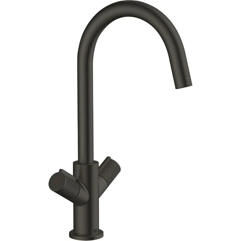 Bristan - Fern Matt Black EasyFit Kitchen Sink Mixer Tap + Easy Fit Base