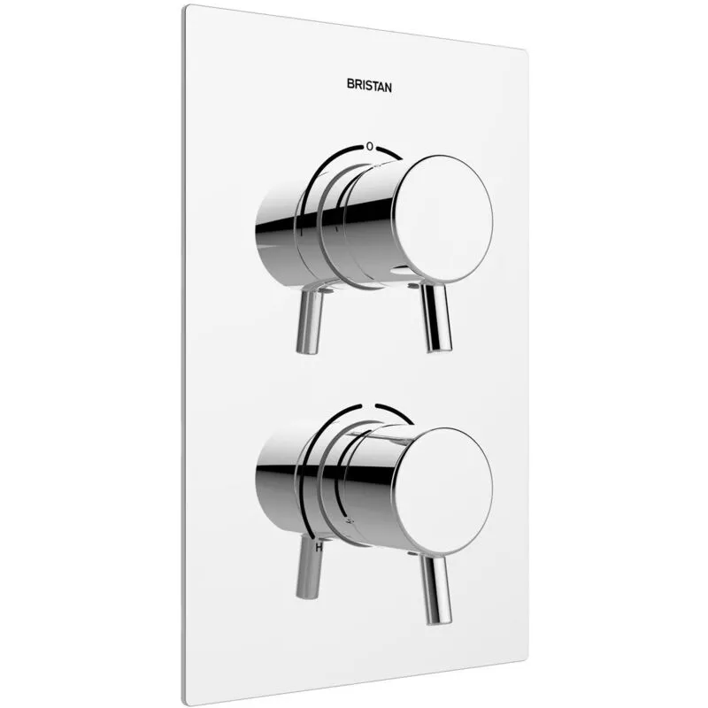 Bristan Prism Thermostatic Dual Control Valve With Integral 2 Outlet Diverter Chrome PM2 Shcdiv C