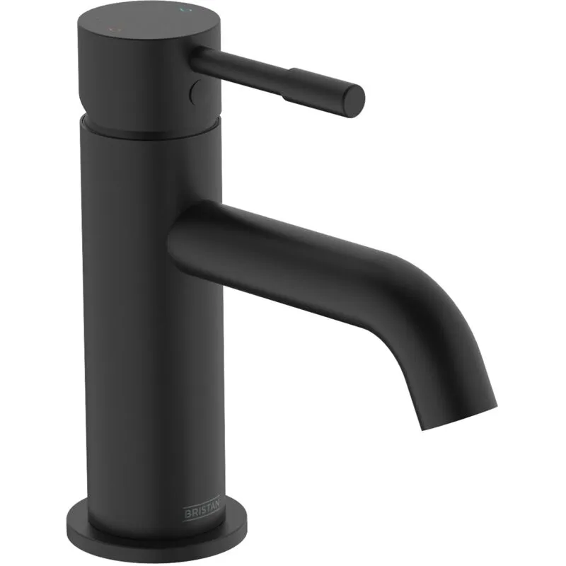 Mila Basin Mixer Tap with Clicker Waste - Black - Bristan