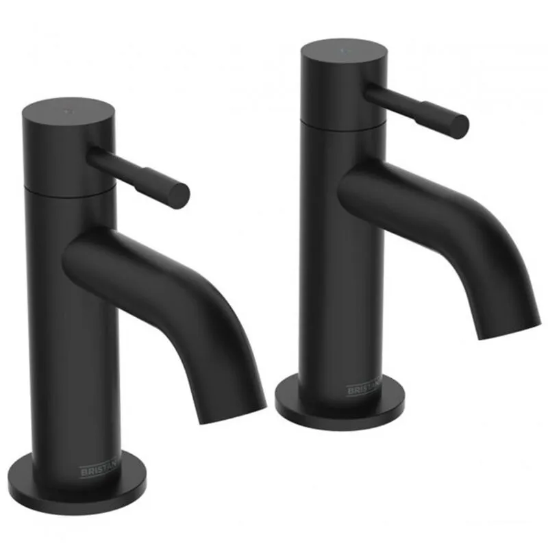 Mila Basin Taps Pair Pillar Mounted - Black - Bristan