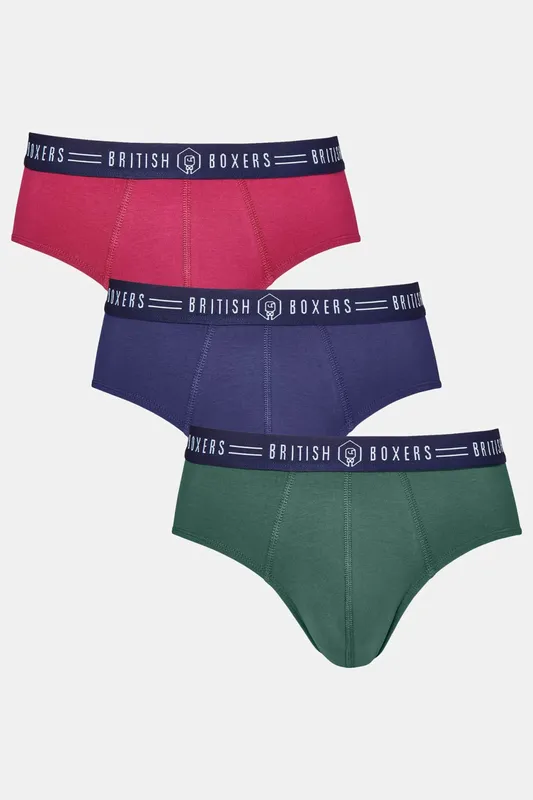 British Boxers Mens 3-Pack Briefs