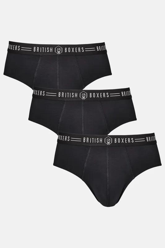 British Boxers Mens 3-Pack Briefs