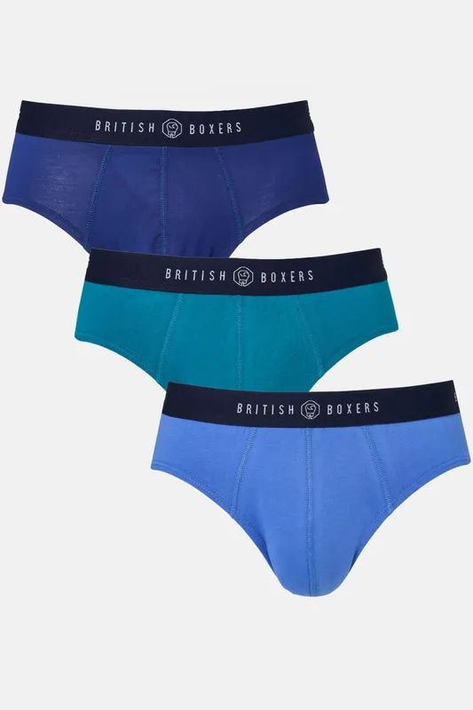 British Boxers Mens 3-Pack Briefs