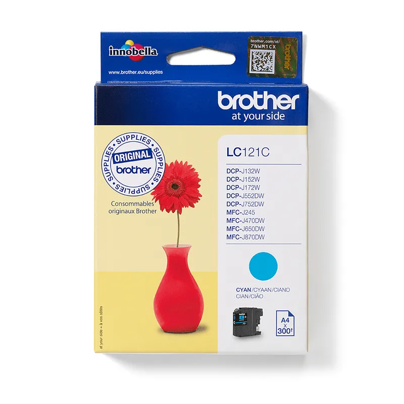 Original Brother LC121C Cyan Ink Cartridge