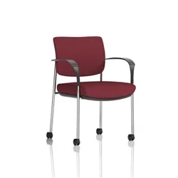 Brunswick Deluxe Chrome Frame Back Seat Chilli With Arms/Castors