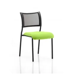 Brunswick Visitor Chair Cherry Colour Seat Black Frame With