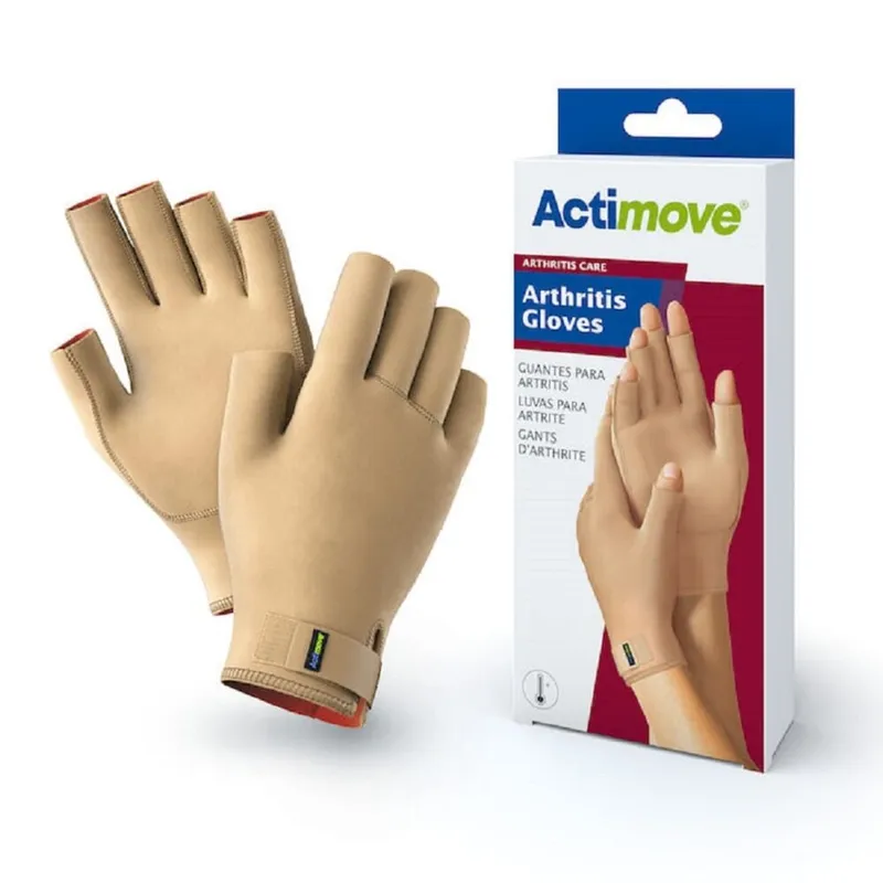 Bsn Medical Actimove Arthritis Gloves – Compression Gloves for Hand Pain & Joint Support - Large Beige