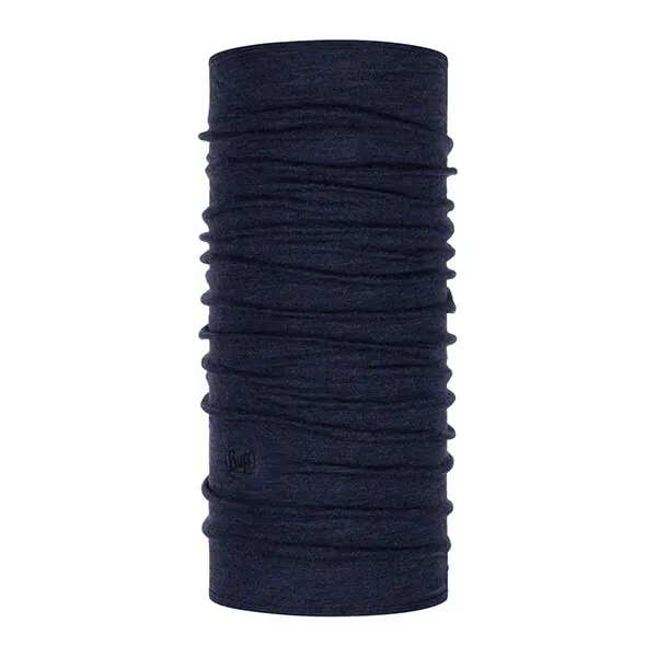 Buff Merino Midweight Melange Night Blue Tubular Neckwear
