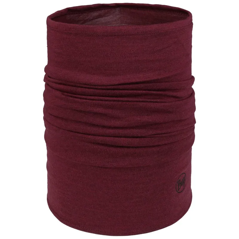 Midweight Merino Wool Scarf by Buff - bordeaux