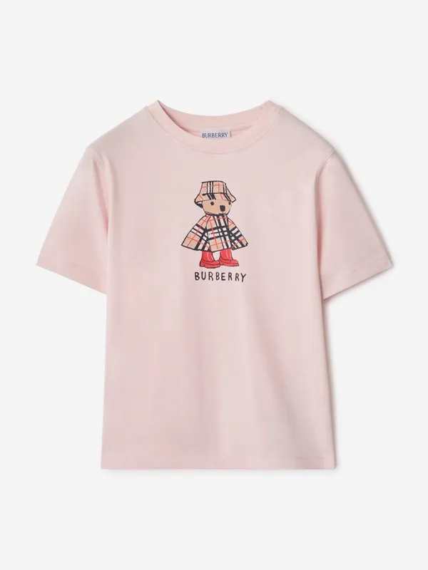 Burberry Girls Roxy Teddy Cape T-Shirt in Pink