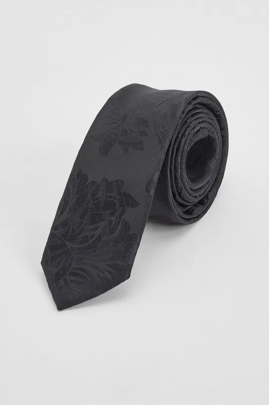 Burton Men's Black Floral Jacquard Tie Black One Size female