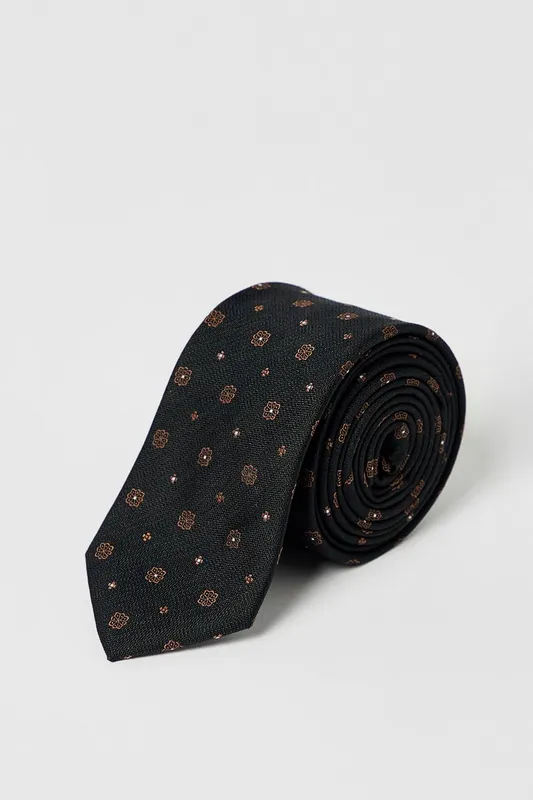 Burton Men's Black Foulard Tie - Black