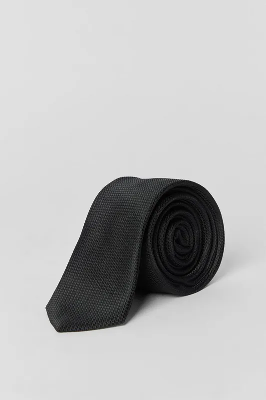 Burton Men's Black Textured Tie Black One Size