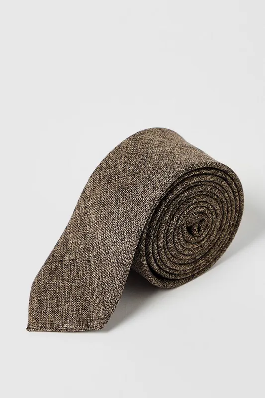 Burton Men's Brown Tweed Tie Brown One Size female