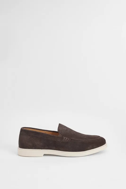 Burton Men's Chocolate Suede Slip-On Loafers Size: 7 - Chocolate