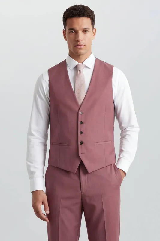 Burton Men's Dark Pink Waistcoat Size: XL Dark Pink XL
