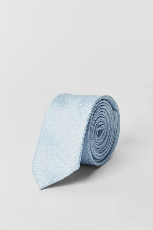Burton Men's Dusty Blue Textured Tie Dusty Blue One Size