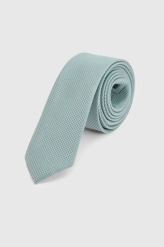 Burton Men's Green Textured Tie Green female