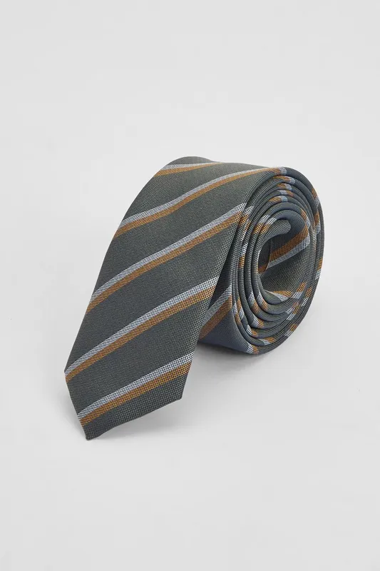 Burton Men's Khaki Multi Stripe Tie in Brown - Brown
