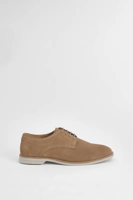 Burton Men's Light Brown Suede Derby Shoes Size: 8 Light Brown