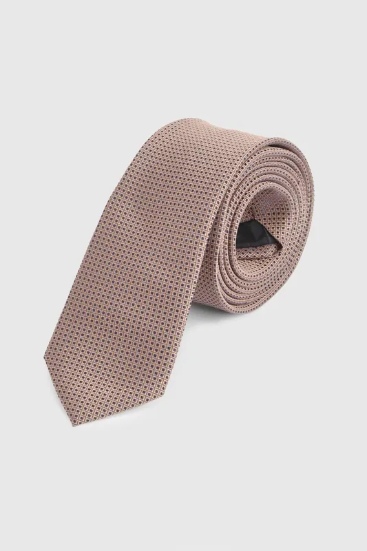 Burton Men's Light Brown Textured Tie Light Brown