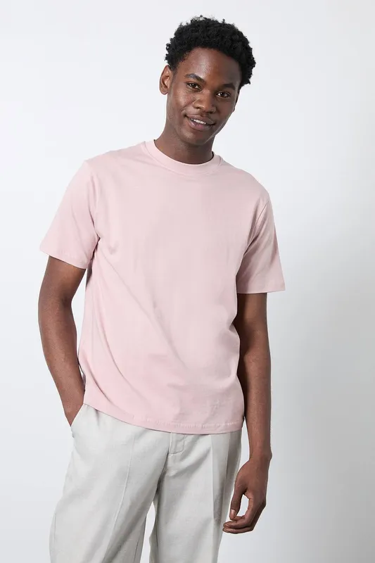 Burton Men's Pink Crew Neck T-Shirt Size: Medium - Pink - Size: M