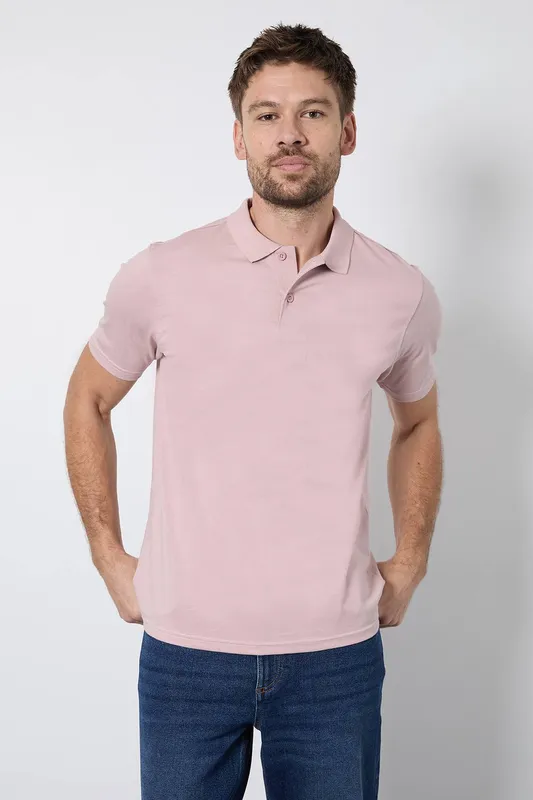 Burton Men's Pink Jersey Polo Shirt Size: XL - Pink
