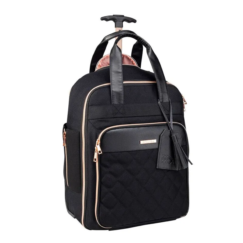 Cabin Max Travel Hack 30L Hybrid Underseat Bag Trolley 45x36x20cm in Black - Black
