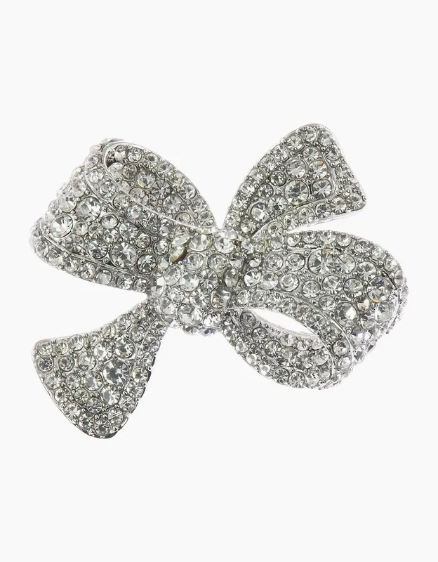 Women's Cachet London Bow Brooch - Silver