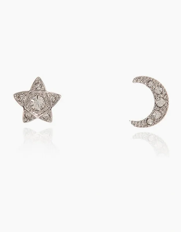 Women's Cachet London Lunar Star Silver Earrings