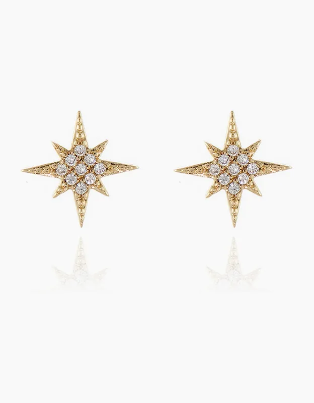 Women's Cachet London North Star Gold Earrings