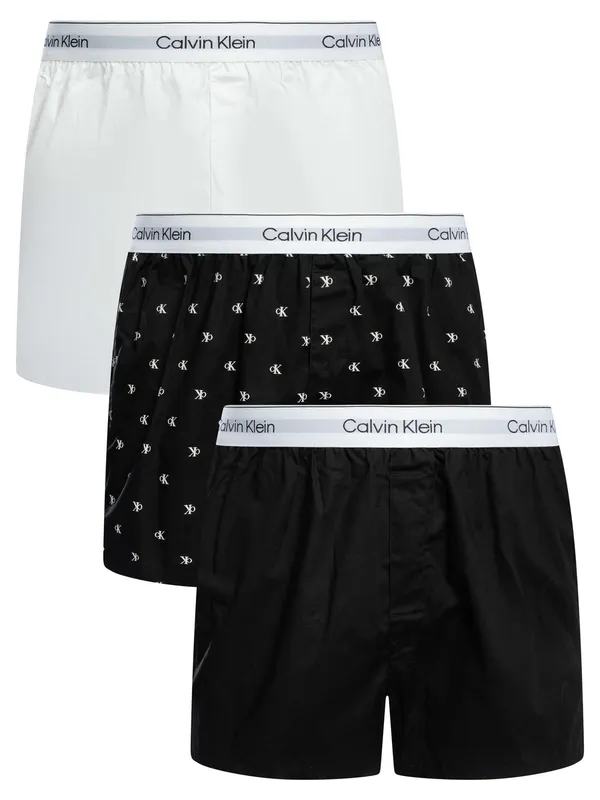 Calvin Klein 3 Pack Slim Boxers - Black