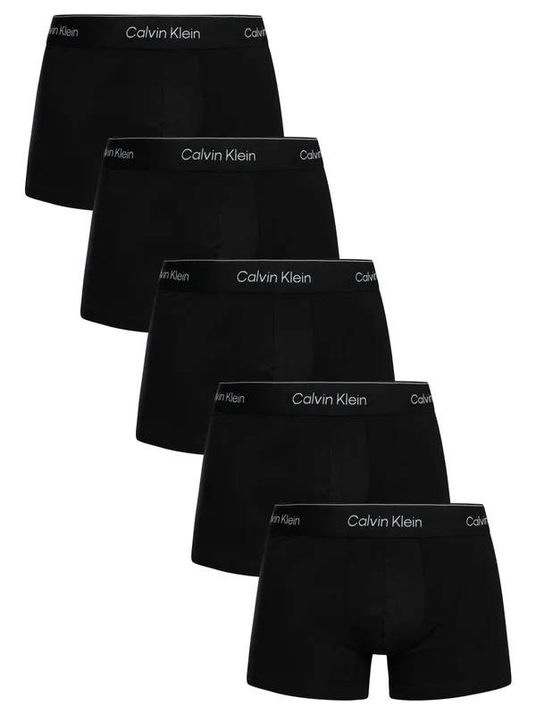 Calvin Klein 5 Pack Icon Trunks - Black