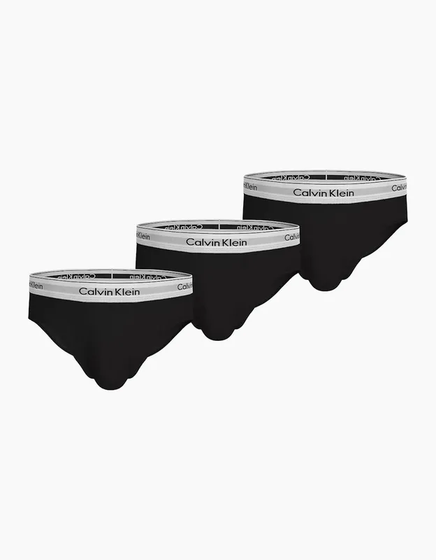 Calvin Klein 3 Pack Icon Hip Briefs - Black/White