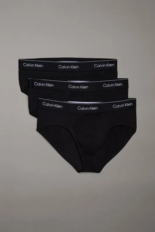 Calvin Klein 3 Pack Icon Hip Briefs - Black