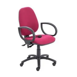 Calypso Ergo Chair With Fixed Arms - Claret - CH2810CL+AC1002