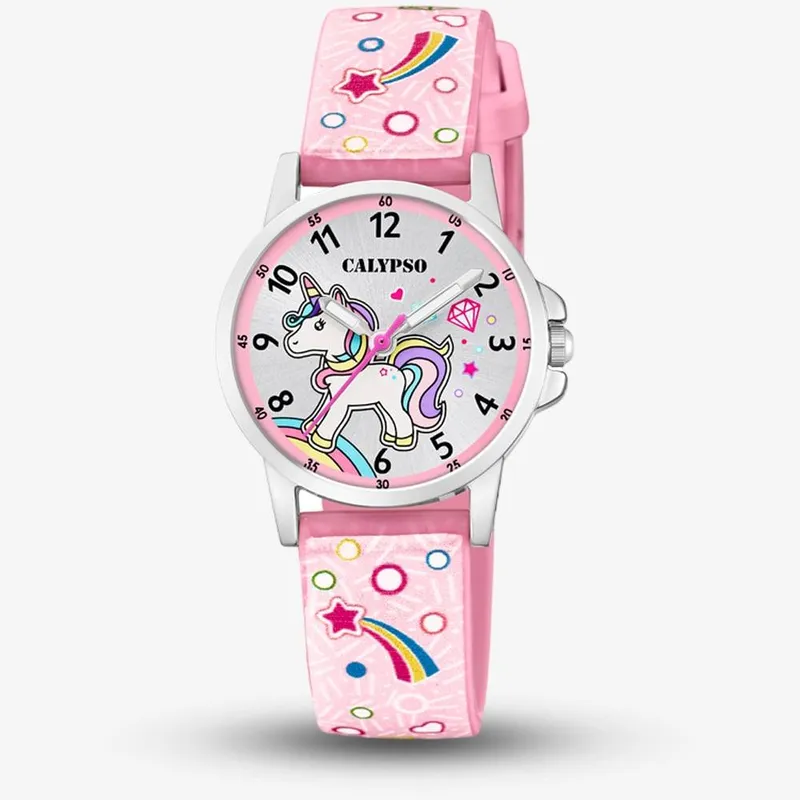 Calypso Unisex Unicon Rubber Watch K5776 in Pink - Pink