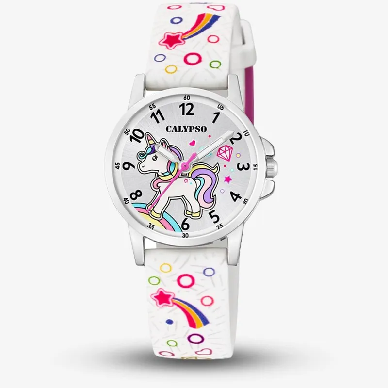 Calypso Unisex Unicon Rubber Watch K5776 in White - White