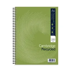 Cambridge Recycled Ruled Wirebound Notebook 200 Pages A4+ (3 Pack)