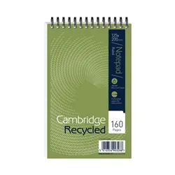 Cambridge Recycled Wirebound Reporter's Notepad 125 x 200mm (Pack 10)