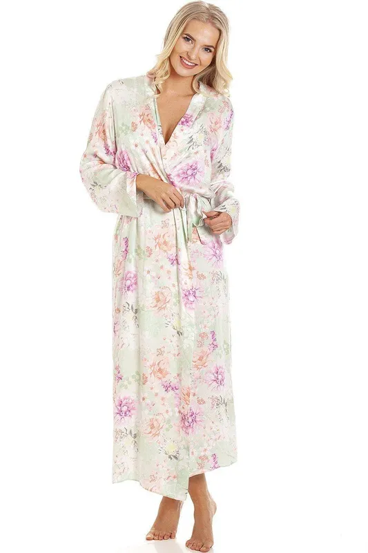 Camille Women's Classic Lightweight Floral Wrap in White Size: 10 White