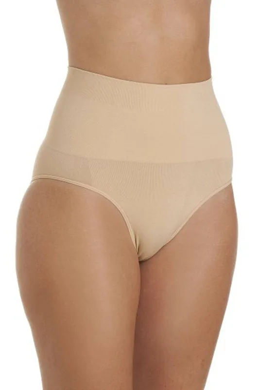 Camille Women's Seamfree Shapewear Comfort Control Brief in Beige Size: Large Beige
