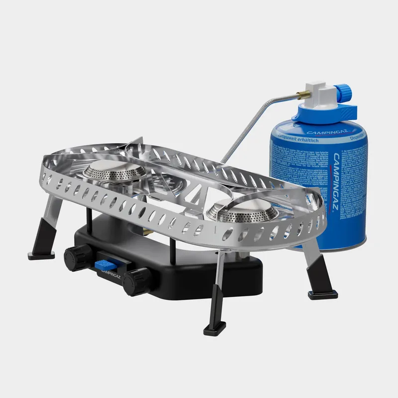 Campingaz Camp & Trek Twin Camping Stove, Silver One Size