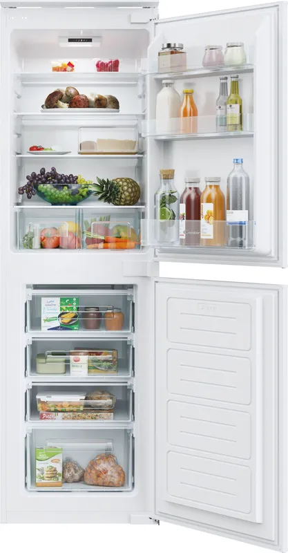 Candy CB50S518EK 177cm 50/50 Integrated Fridge Freezer with Sliding Door Hinge - White - E Rated, White