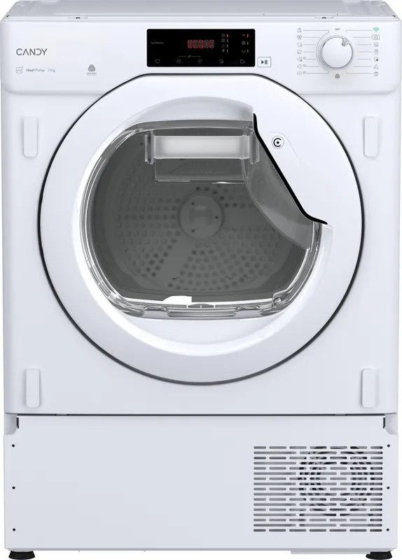 Candy Smart BCTD1 H7A1TE-80 Wifi Connected 7Kg Integrated Heat Pump Tumble Dryer - White - A+ Rated, White