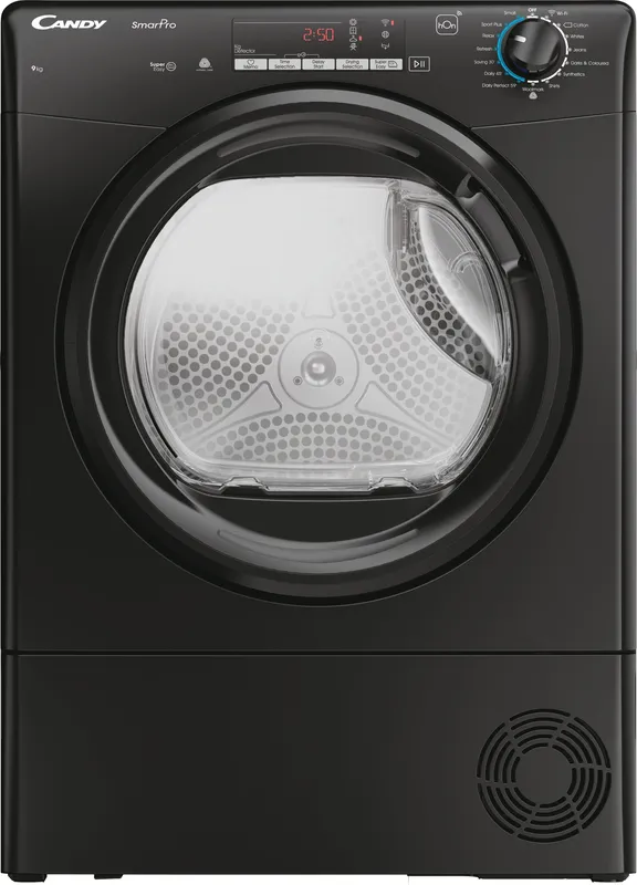Candy Smart Pro Croe C9TBEB-80 Wifi Connected 9Kg Condenser Tumble Dryer - Black - B Rated, Black