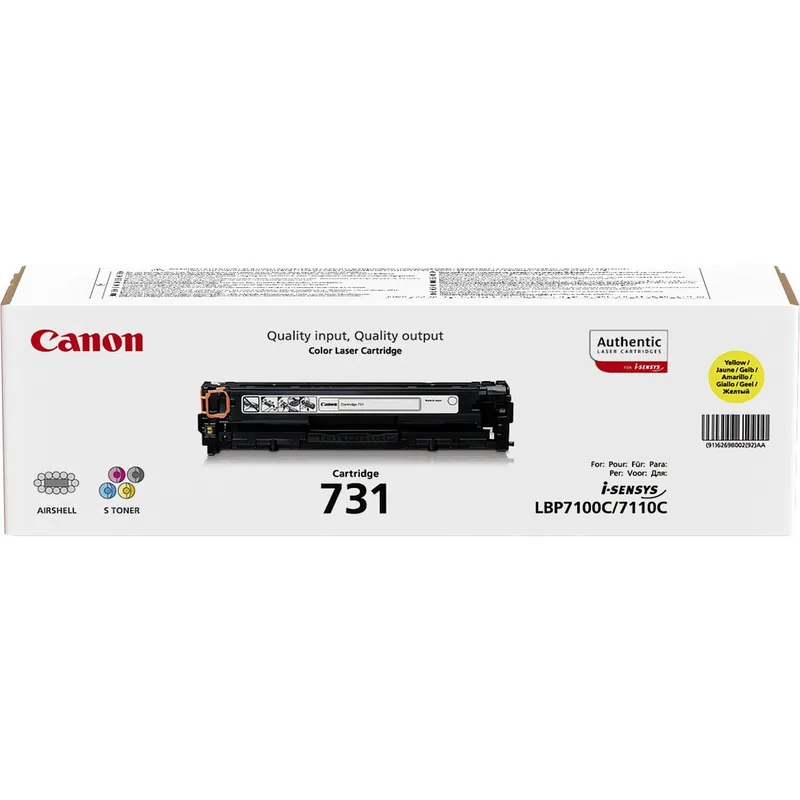 Original Canon 731-Y Standard Capacity Yellow Toner Cartridge